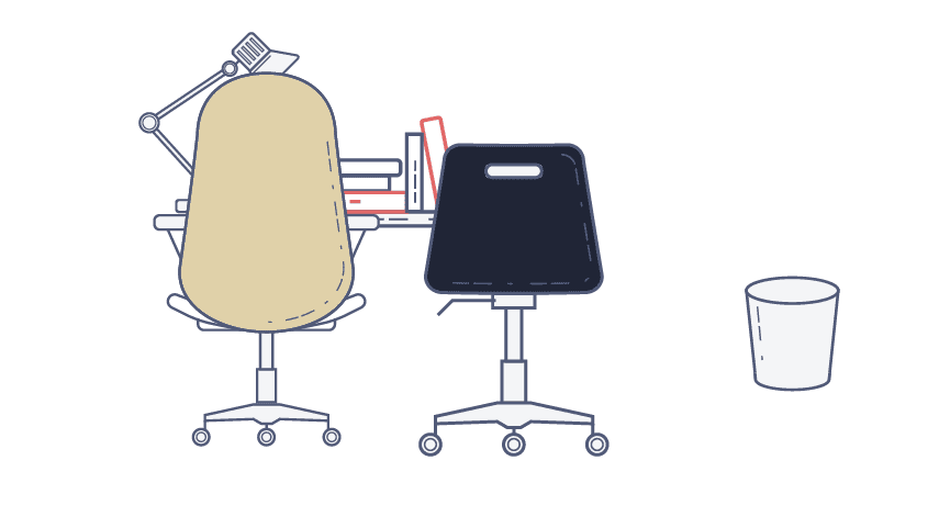 Ilustración de sillas de oficina - xn partners